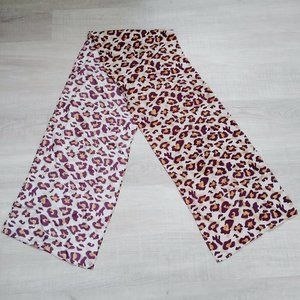 Very Vollbrach Silk Leopard Animal Print Fashion Scarf Accessory
